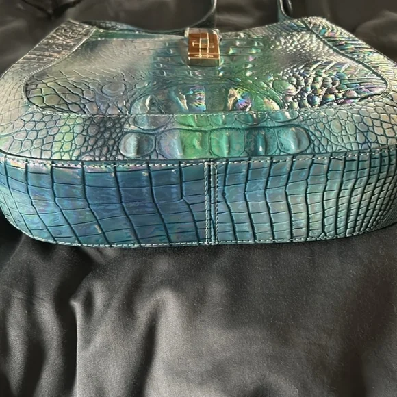 Brahmin Small Johanna Blue Topaz Melbourne Crossbody - Picture 6 of 7